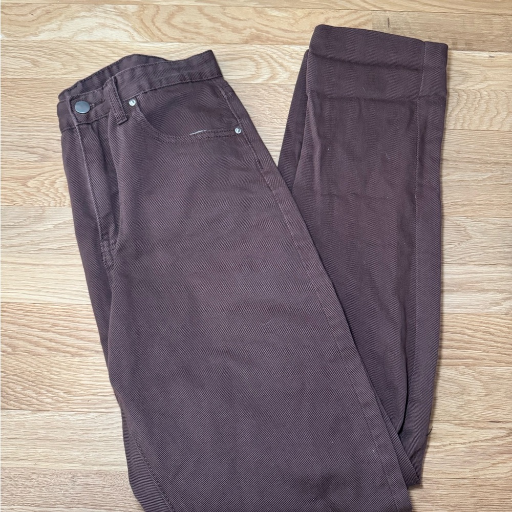 BROWN STRAIGHT PANTS